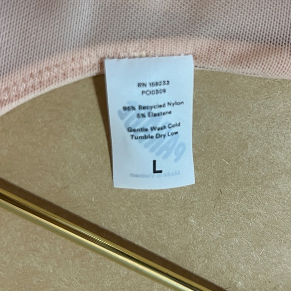 Parade | Luxe Sleeveless Bodysuit Silky Mesh Sheer Seashell Pink Size L - Picture 4 of 13